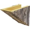 Ekena Millwork Hand Hewn Faux Wood Fireplace ManteL w/Breckinridge Corbels, NaturaL Golden Oak, 4"H x 6"D x 84"W MANUHH04X06X84BKNG